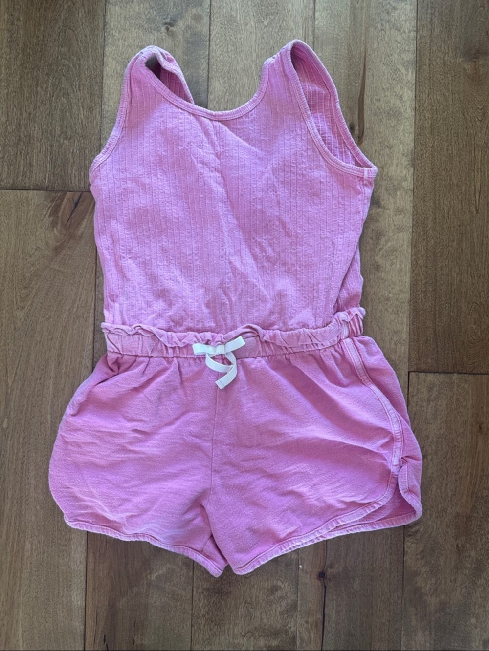 Cat & Jack Light Pink Tank Romper with Drawstring Waist size M 8